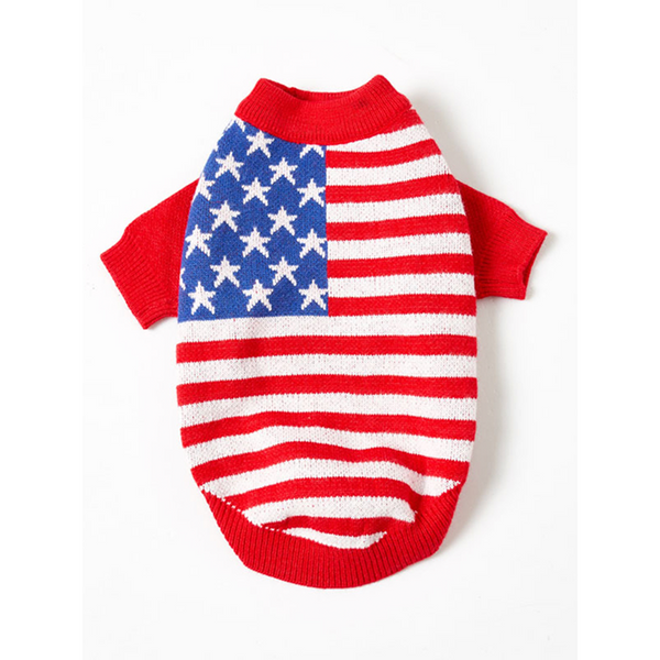 Dog Sweater USA God Bless America National Flag