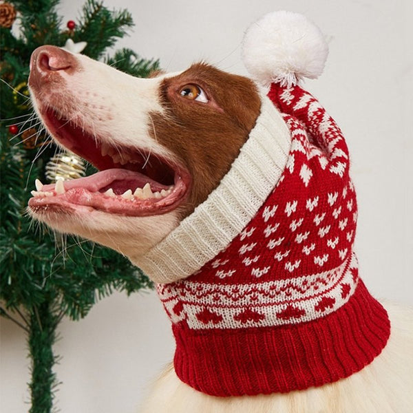 Christmas Knit Pom Dog & Cat Hat