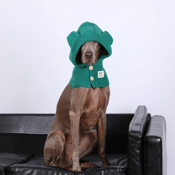 Winter Collar Ear Warm Protect Dog Knit Hat