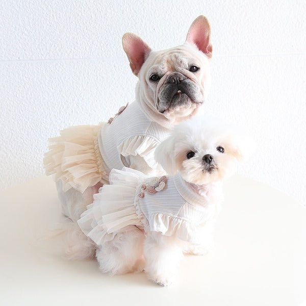 Layered Lace Princess Dog Dress Dog Clothes