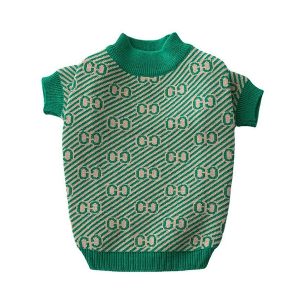 Luxury Designer Style Knit Sweater Dog Clothes