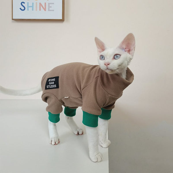 Sphynx Cat Clothes Knit Onesie Light Soft Sweater