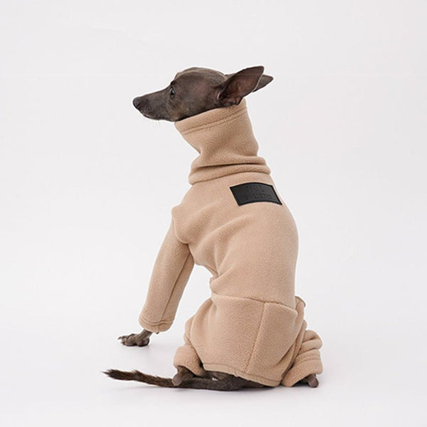 Turtleneck Fleece Onesie for Italian greyhound Whippet Dog Clothes